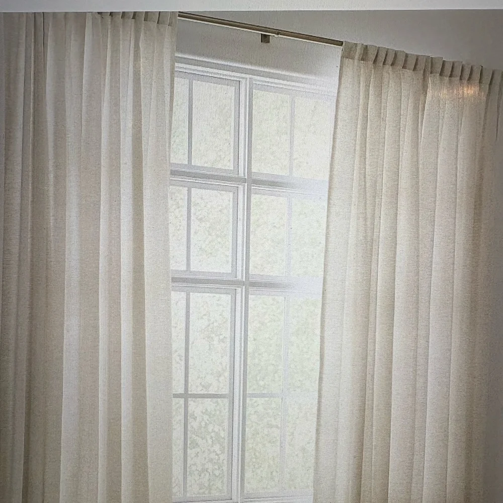 Pottery Barn Belgian Flax Linen Curtain - 50"w x 96"h - Picture 1 of 6